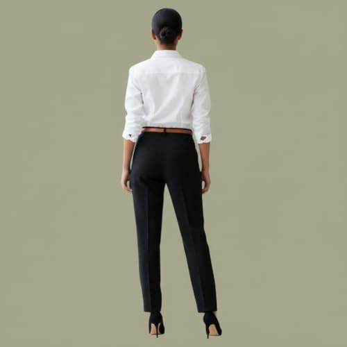 Image of Women Regular Fit Black Formal Pant for Office Wear