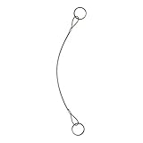 HALDER 22400.0952 rostfreier Stahl, mit 2 Befestigungsringen Halteseil, l=200 mm