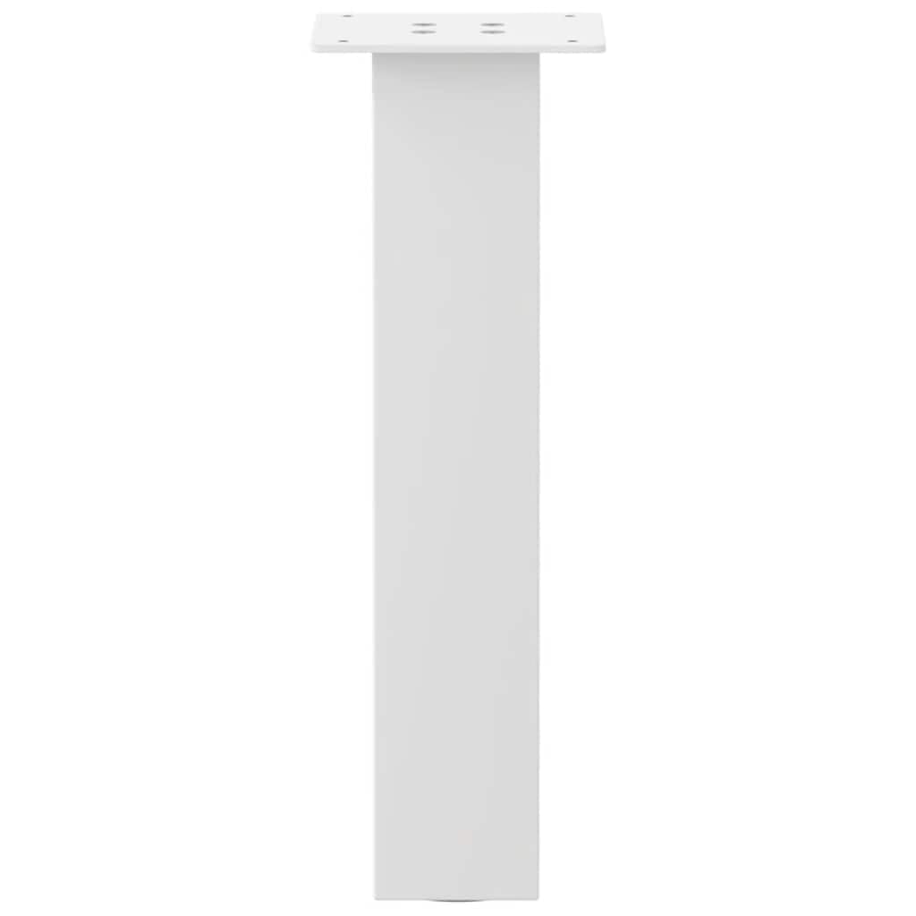 Gambe per tavolino, 4 pezzi, 42 cm, acciaio verniciato a polvere, bianco