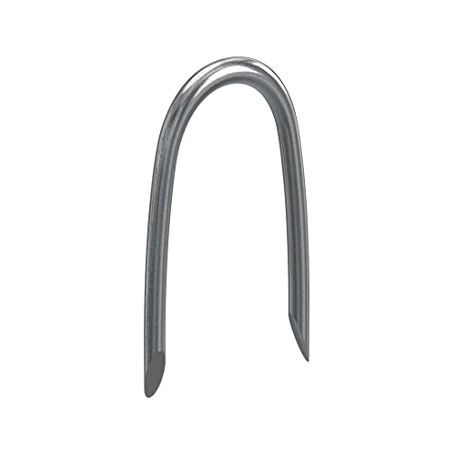 100 Stück Stahlkrampen 2 5x12x25mm MADE IN GERMANY rostfrei Stahl verzinkt Krampen für Zaun Befestigung Maschendrahtzaun Staketenzaun Befestigung U Nägel Staketenzaun