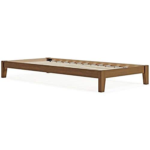 Signature Design By Ashley Tannally Modern Wood Youth Platform Bed Frame, Twin, Light Brown #TOP20