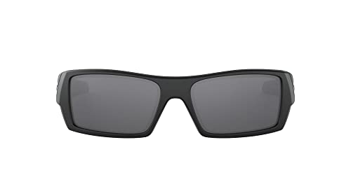 Oakley Men's Oo9014 Gascan Rectangular Sunglasses, Matte Black/Black Iridium, 60 mm