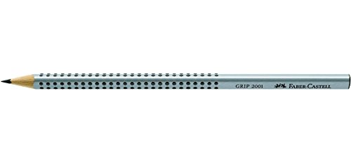 Faber-Castell – Juego de 3 lápices papel triangular grip 2001 Soft Grip 2H