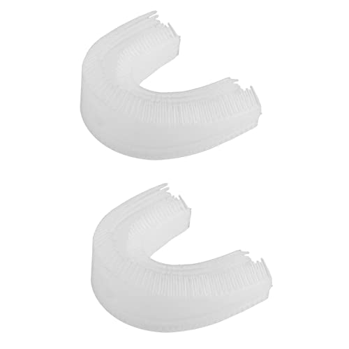 CIYODO 2pcs U Shape Electric Toothbrush Replacement Heads Soft Brush Heads for Cleaning and Gum Massage Compatible Shaped Toothbrushes