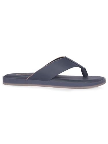 Image of Bata 8719 CHAD: Men's Blue Formal Thong Slip-On Slippers for Stylish Comfort