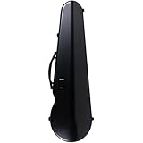 カーボンファイバー製 バイオリンケース 4/4サイズ｜防湿機能付 軽量0.8kg｜プロ仕様収納バッグ内蔵 耐衝撃保護 湿度計・ハンドル・肩掛けベルト付 楽器用ハードケース (Black 黒)