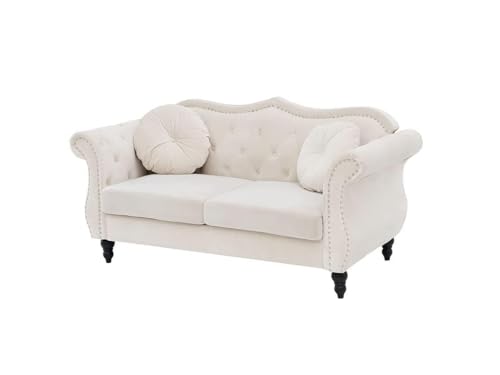 Image of Classic 3+2= 5 Seater Sofa Set Luxury Chesterfield Modern Fahionalable Sleeper Sofa for Living Room, Dining Room, (3+2 Beige TAZ)