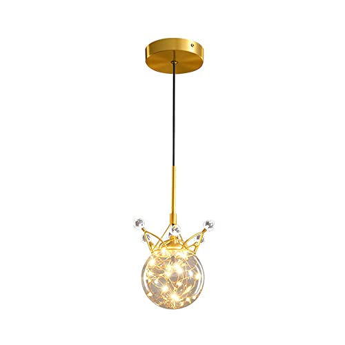 Lustre en laiton moderne et sa boule de verre nordique au design épuré d6,30