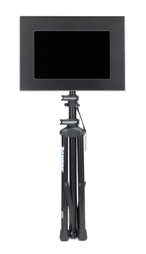 Image of SAMSON LTS50 Adjustable Laptop Stand - Portable Tripod Stand for Laptop Computers, DJs, Musicians, Producers & Content Creators | Adjustable 30-47 in, 15 X 11 Silicone Tray with Tilt, Steel Tripod, Foldable Removable Top, Locking Latches