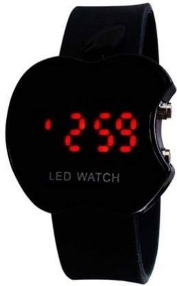 DmasDmash Casual Digital Red Dial Men's Leather Watch- DM_S-13