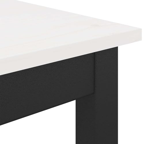 Table de bar blanche pour cuisine et repas conviviaux - 8
