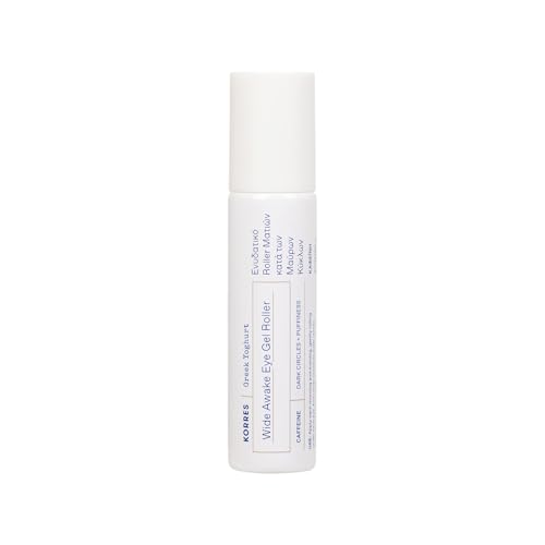 KORRES GREEK YOGHURT Gel Contorno de Ojos Roll-On, refrescante & hidratante, reduce ojeras y bolsas, testado dermatológicamente, 15 ml