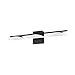 EGLO Metrass 3-Light Wall Sconce Bathroom Modern Dimmable LED Mirror Vanity Light Fixture, Matte Black