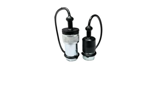 Image of 1 set of Hydraulic Quick Connect for Tractor, Size 1 /2 inch Thread 1 /2 inch NPT Ag ISO 5675 /ISO 7241-1 A Poppet Pioneer Style with Black Dust Cap included, .Dynamics. Brand