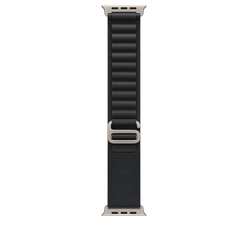 Apple Watch Band - Alpine Loop - 49 mm - Schwarz - Medium Textile