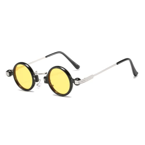 Lunettes de soleil Steampunk rondes rétro homme lunettes punk vintage N03