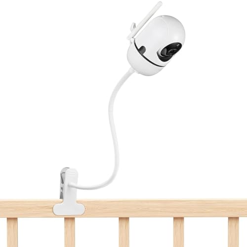 Image of Baby Monitor Mount Compatible with HelloBaby HB65/HB40/HB6550/HB66/HB6339/HB6550 Pro, ANMEATE SM935E, Flexible Baby Camera Holder Crib Mount for Hellobaby Monitor