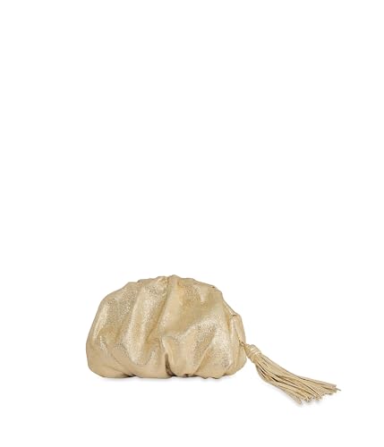 Image of Rebecca Minkoff, Womens, Ruched Clutch, Champagne, One Size