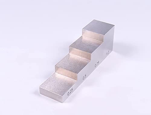 UT Aluminum Test Block& Calibration Thickness Block 4 Step 0.25
