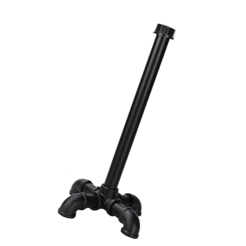 Soporte vertical para rollos de papel retro industrial de hierro negro con estante para hogar 2
