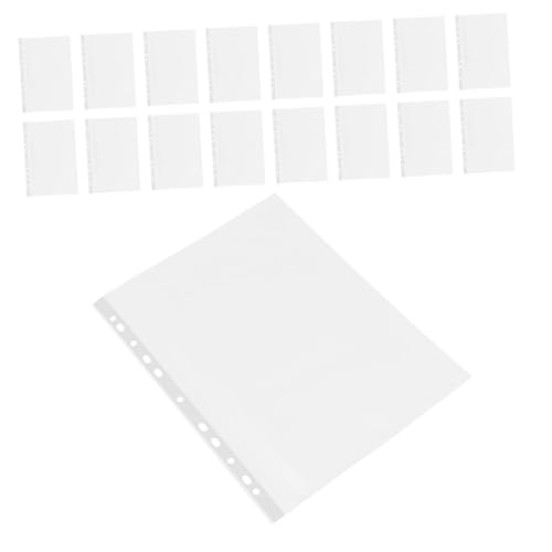 Pochettes de pour classeurs A4 transparentes et perforées en lot de 100 pièces