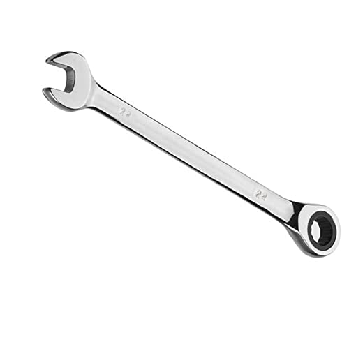 Vokenforu 22mm Ratchet Spanner, Ratcheting Combination Wrench, Hardened Chrome Vanadium Steel Open End Spanner Metric