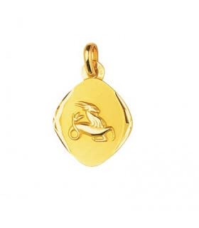 Médaille Capricorne Or jaune ovale : le cadeau de naissance ou d'anniversaire idéal