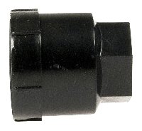Black Wheel Nut Cover M24-2.0, Hex 19mm - Dorman (611-605.1) Black 19mm Hex Size x M24-2.0 Thread Size Wheel Nut Cover - Dorman Wheel Nut Covers 611-605.1 - WHEEL NUT COVER - Black Wheel Nut Cover M24-2.0, Hex 19mm - Lug Nut Cover - This wheel fastener cover is designed to precisely fit the factory wheel hardware while providing a clean, finished appearance. Made of quality materials for durability, this cover has been dimensionally validated for specific applications. - Buick 1996-88, Chevrolet 2005-87, GMC 2004-91, Oldsmobile 1997-91, Pontiac 2002-82