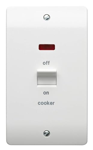 Mk K5215CKWHI 45A 2-Gang Double Pole Cooker Switch