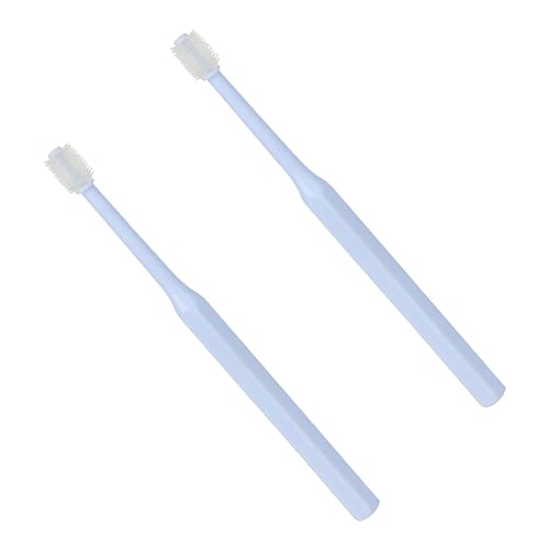 Mikikit Dog Cat Degree Pet Toothbrush Pack TPE Material Easy to Non-Slip Grip Comfortable for Puppies