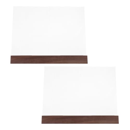 Soporte para certificados A4 PRETYZOOM de acrílico y madera de nogal natural en pack de 2 piezas
