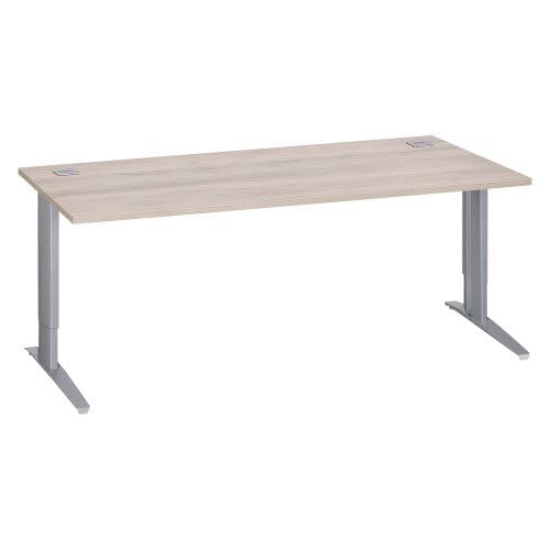Bureau réglable en hauteur chêne gris Essens de 180 cm pour le télétravail