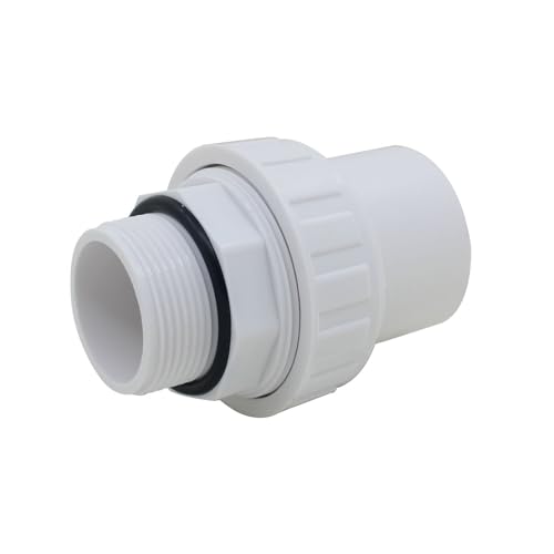SarUel 1.5 2 raccords de Pompe de Piscine Pompe de Piscine Union PVC Pompe de Piscine Adaptateur Union Pompe de Piscine connecteurs PVC pièces de Filtre de Piscine (Size : OD50MM)