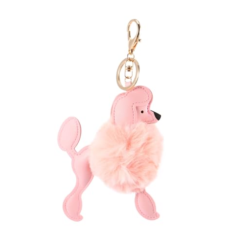 LALADEFIEE Plüsch Schlüsselanhänger Hundeform Taschenanhänger Welpenmotiv Langlebiges Material Süßer Hundeball Schlüsselring für Rucksack und Tasche