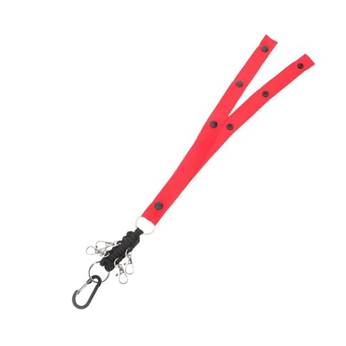ERINGOGO Correa para Pompones de Animadora Deportiva Lazo Negro con Cinta Roja Accesorio para Mochilas y Porta Pompones Fijación Segura y Práctica para Disfraces y Eventos de Animación