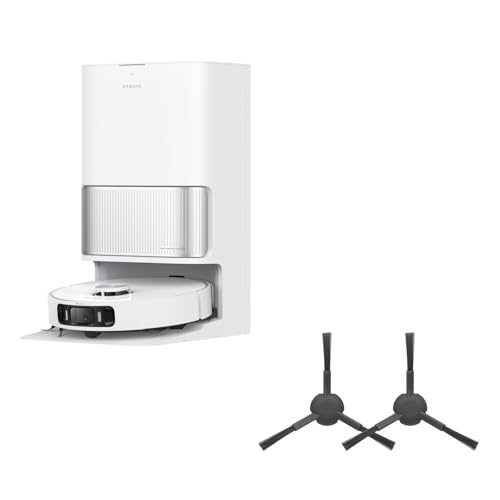 Image of DREAME L40s Ultra AE Robot Vacuum Cleaner (White) and Side Brush