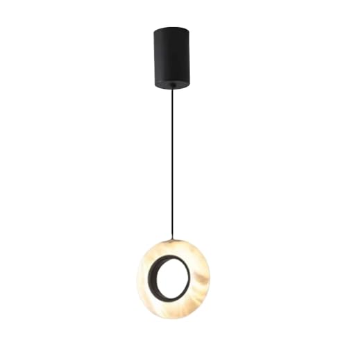 Lampe à suspension en albâtre blanc et luminaire de chevet LED 7W