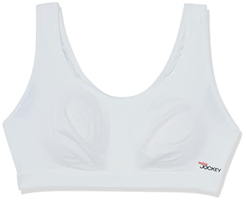 Jockey MJ10 Women’s Wirefree Padded Super Combed Cotton Elastane Stretch Full Coverage Slip-On Uniform Bra with Concealed Underband