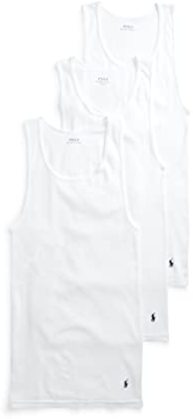 POLO RALPH LAUREN Men's Classic Fit Cotton Tanks 3-Pack