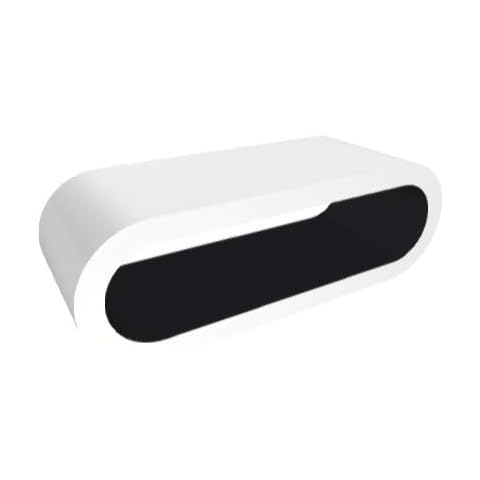 Zespoke Mesa de café exterior grande con aro interior negro mate Cover