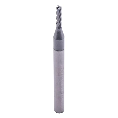 Image of 4 Flute Solid Carbide Square End Mill Set(5Pcs, 1 /16 inch), AlTiN Coated | 35 Helix, 1 /16 inch Cutting Dia, 1 /8 inch Shank Dia, 1 /4 inch LOC, 1-1 /2 inch OAL For Milling Alloy Steel, Hardened Steel, Iron, Copper
