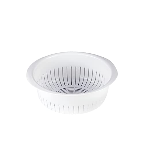 Denox - 1 Escurridor redondo 28 cm., color blanco