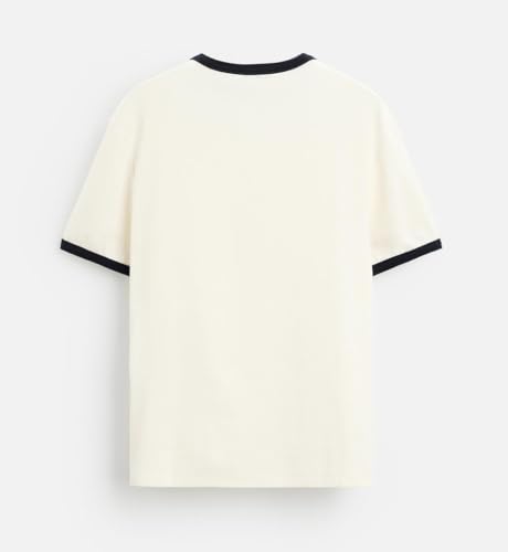 Image of Alan Jones Clothing Men's Regular Fit Stretch Cotton T-Shirt | Round Neck Short Sleeve Contrast Trim Tee | Casual Crew Neck T-Shirt for Men