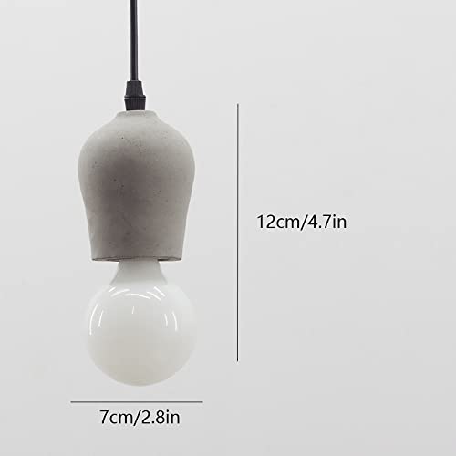 Lámpara de techo para espacios pequeños estilo loft cemento gris 8