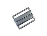 Bikiniverschluss Metall silber 30 mm für Stoffbreite 30mm