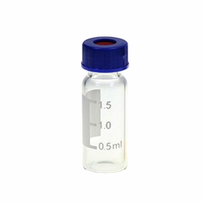Chromatography Vial 1.5ml with 9mm Blue Open-Topped Cap Automatic Parse Sample Bottle for Chromatography Experiment 100 / PK