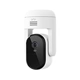 Arlo Essential Pan Tilt 2K Security Camera - Wired Plug-in Power, Person Recognition, Package Detection, Animated Preview, 1-Month Trial of Secure Plan, Dual-Band WiFi, Auto Motion Tracking, 1 Cam