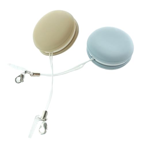 Abaodam 2 piezas Paquete Limpiadores de Pantalla Forma de Macaron Doble Cara con Microfibra Suave para Gafas Móviles y Lentes Diseño Compacto y Resistente Azul
