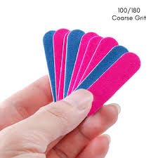 30 Packs Mini Nail Files Disposable Double Sided Nail Buffer Travel Size Emery Boards for Natural Nails, Nail Files and Buffers for Home and Professional Manicure Tools (Pink and Blue) 3