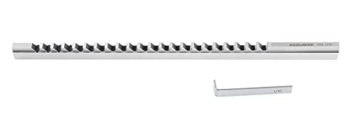 Accusize Industrial Tools - 1/4'' to C, Hss Keyway Broach, Fractional, Imperial, 5000-0018